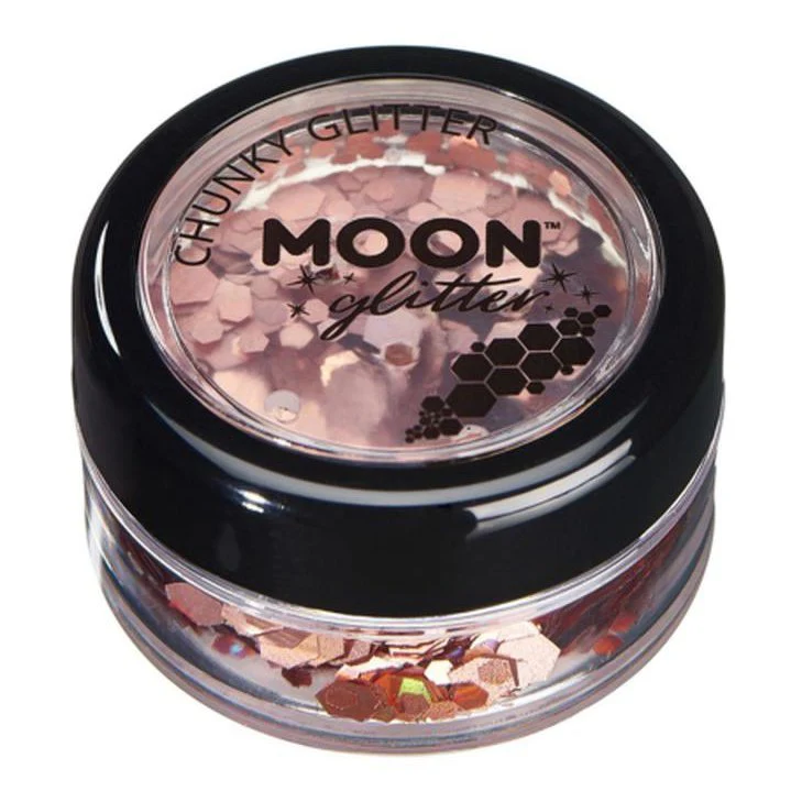 Moon Glitter Holographic Chunky Glitter, Rose Gold - Image 2