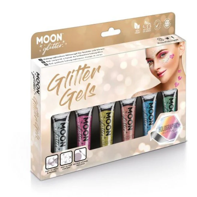 Moon Glitter Holographic Fine Glitter Gel, Assorte