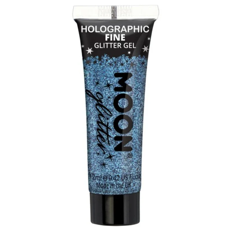 Moon Glitter Holographic Fine Glitter Gel, Blue - Image 2
