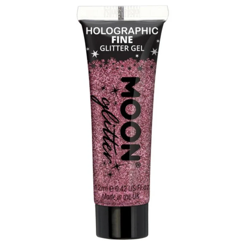 Moon Glitter Holographic Fine Glitter Gel, Pink - Image 2