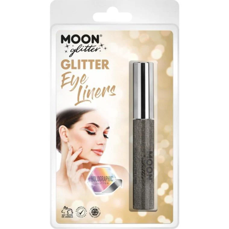 Moon Glitter Holographic Glitter Eye Liner, Black - Image 3