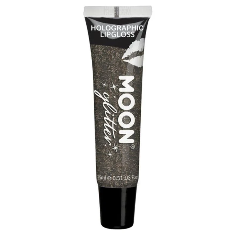 Moon Glitter Holographic Glitter Lipgloss, Black - Image 2