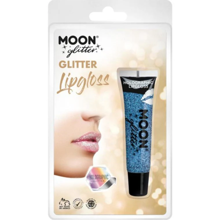 Moon Glitter Holographic Glitter Lipgloss, Blue - Image 3