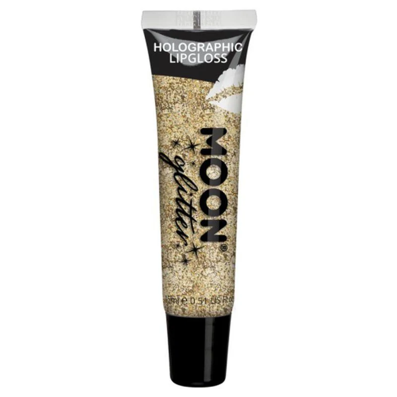 Moon Glitter Holographic Glitter Lipgloss, Gold - Image 2