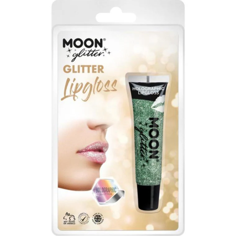 Moon Glitter Holographic Glitter Lipgloss, Green - Image 3