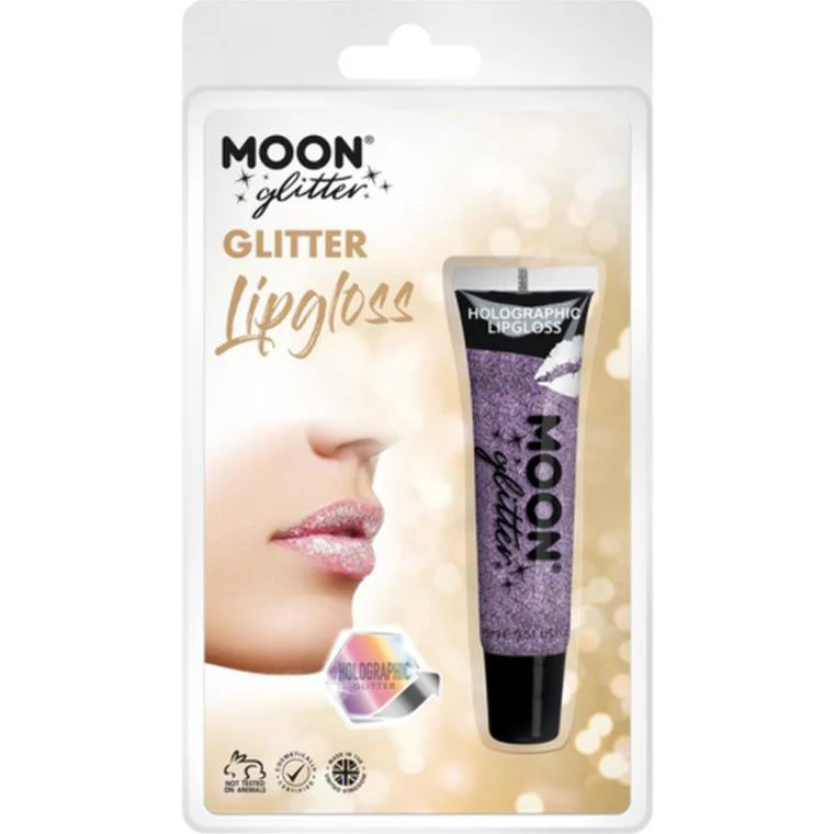 Moon Glitter Holographic Glitter Lipgloss, Purple - Image 3