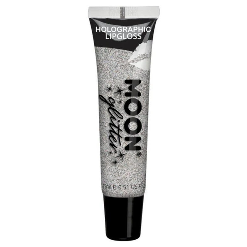 Moon Glitter Holographic Glitter Lipgloss, Silver - Image 2
