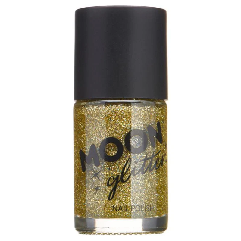 Moon Glitter Holographic Nail Polish, Gold
