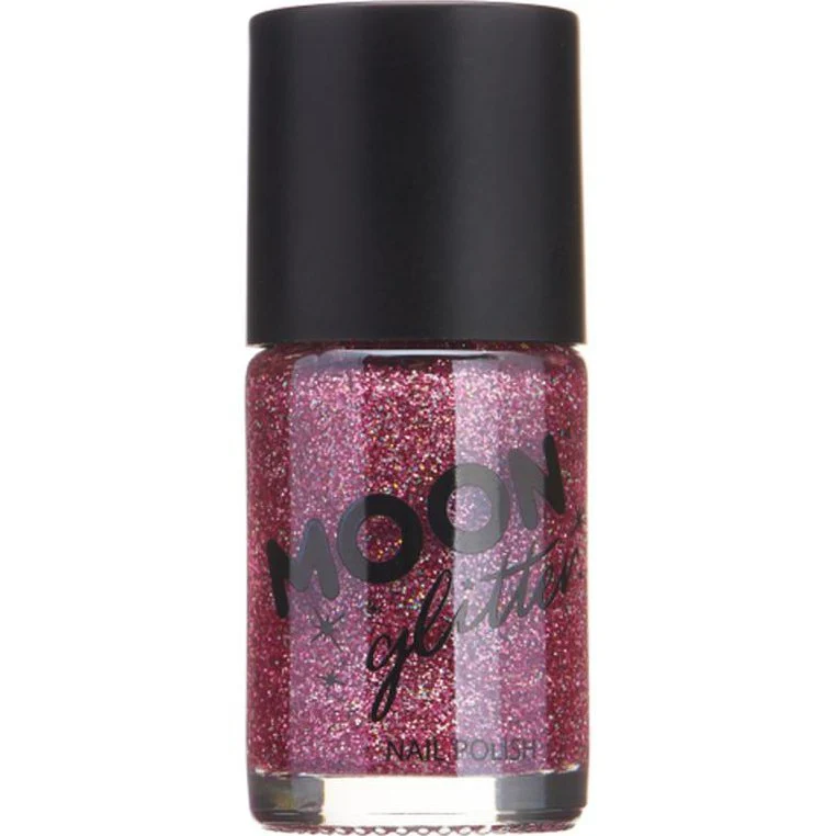 Moon Glitter Holographic Nail Polish, Pink