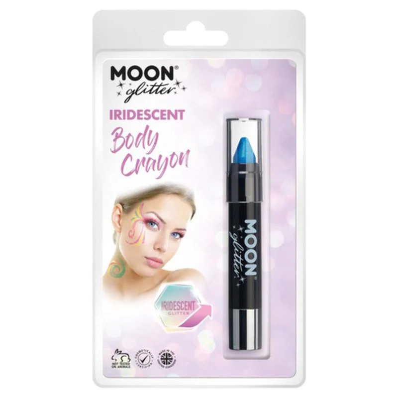 Moon Glitter Iridescent Body Crayons, Blue - Image 3
