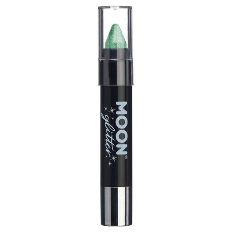Moon Glitter Iridescent Body Crayons, Green