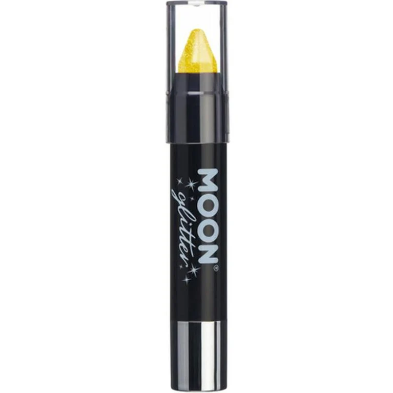 Moon Glitter Iridescent Body Crayons, Yellow