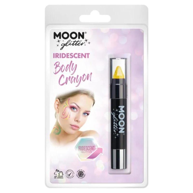 Moon Glitter Iridescent Body Crayons, Yellow - Image 3