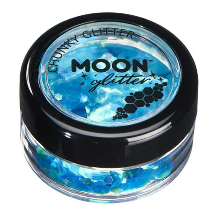 Moon Glitter Iridescent Chunky Glitter, Blue