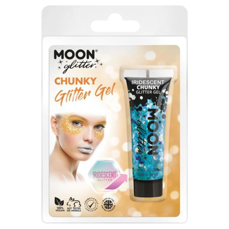 Moon Glitter Iridescent Chunky Glitter Gel, Blue - Image 2