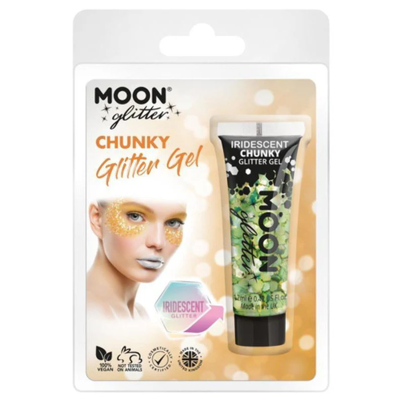 Moon Glitter, Iridescent Chunky Glitter Gel, Green - Image 2