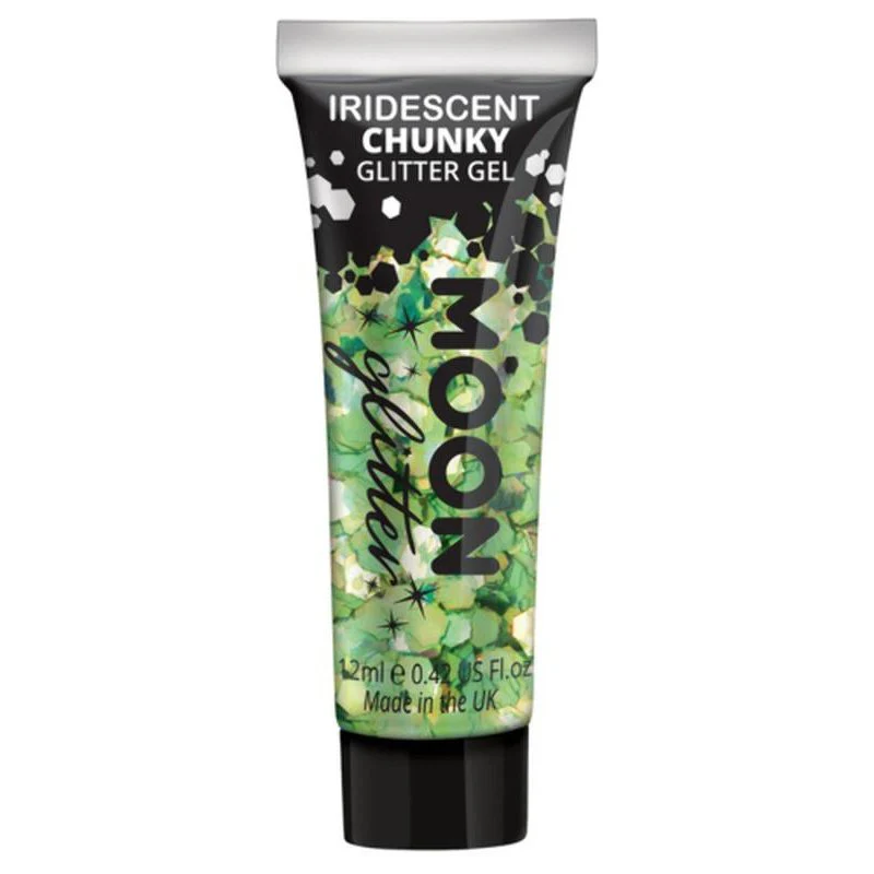 Moon Glitter Iridescent Chunky Glitter Gel, Green