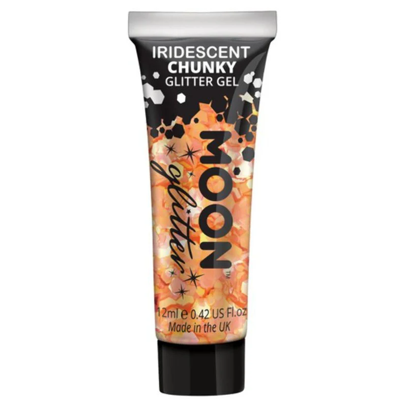 Moon Glitter Iridescent Chunky Glitter Gel, Orange - Image 2