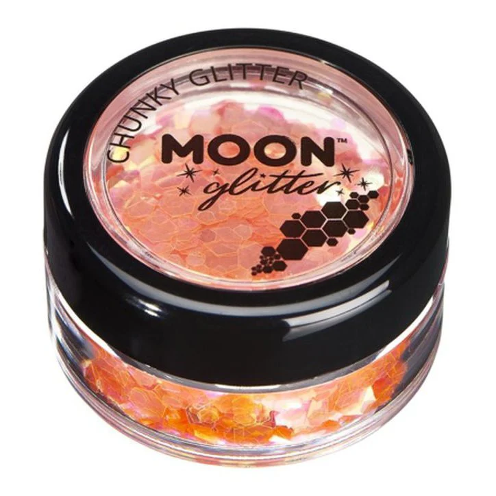 Moon Glitter Iridescent Chunky Glitter, Orange - Image 2