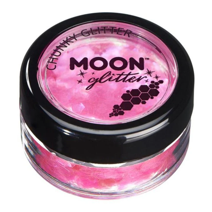 Moon Glitter Iridescent Chunky Glitter, Pink - Image 2