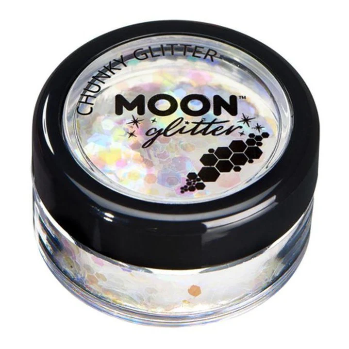 Moon Glitter Iridescent Chunky Glitter, White