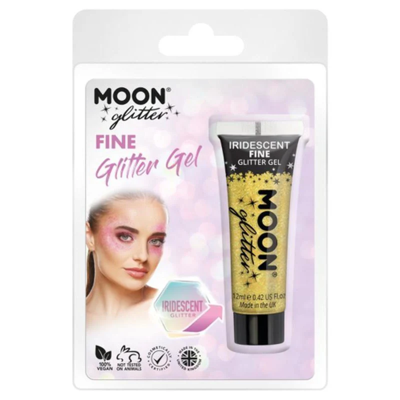 Moon Glitter Iridescent Glitter Gel, Yellow - Image 3