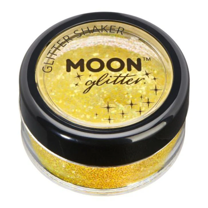 Moon Glitter Iridescent Glitter Shakers, Yellow