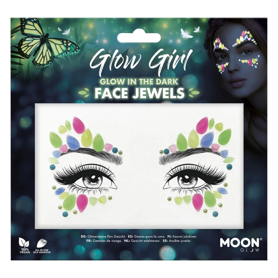 Moon Glow Face Jewels, Glow Girl