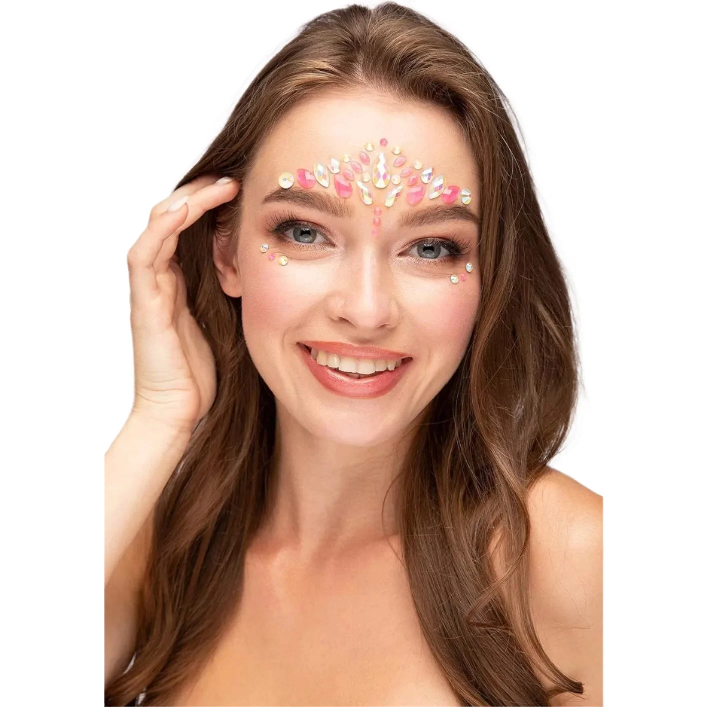 Moon Glow Face Jewels, Pink Flamingo - Image 2