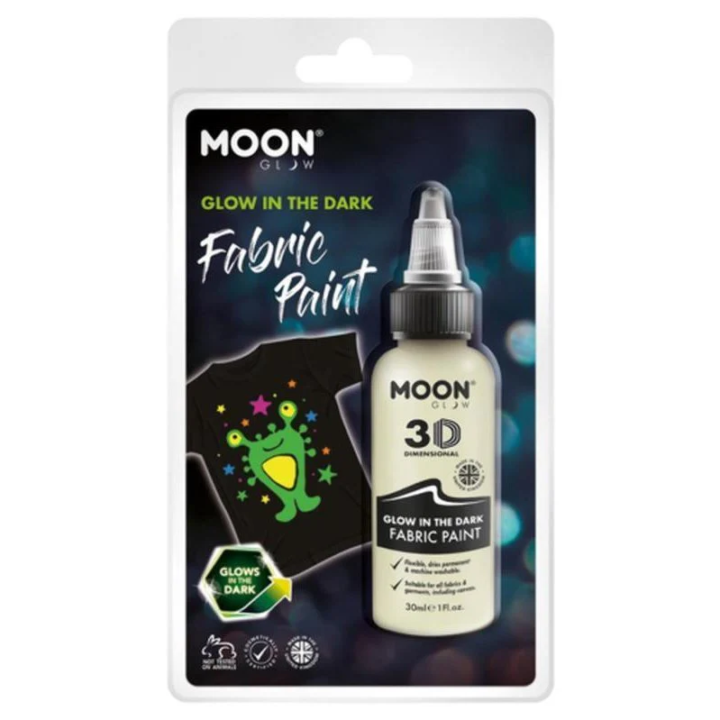 Moon Glow Glow In The Dark Fabric Paint, Clear - Image 3