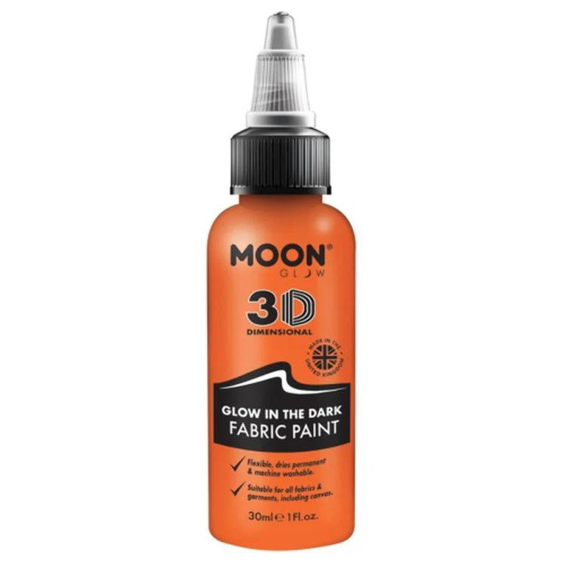 Moon Glow Glow In The Dark Fabric Paint, Orange - Image 2