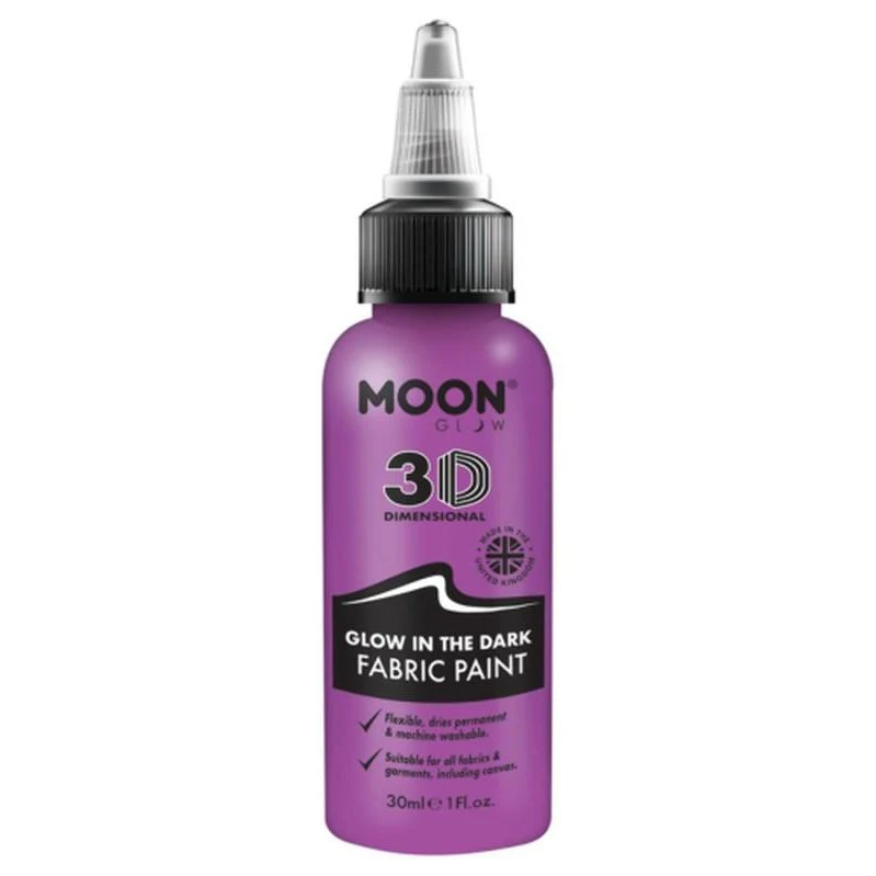 Moon Glow Glow In The Dark Fabric Paint, Purple - Image 2