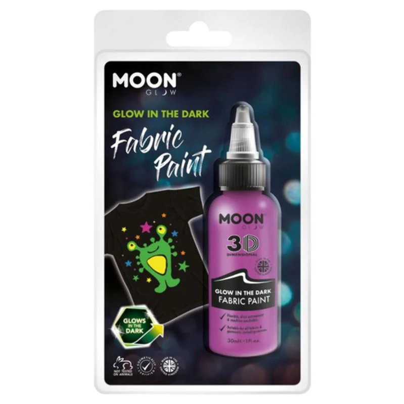 Moon Glow Glow In The Dark Fabric Paint, Purple - Image 3