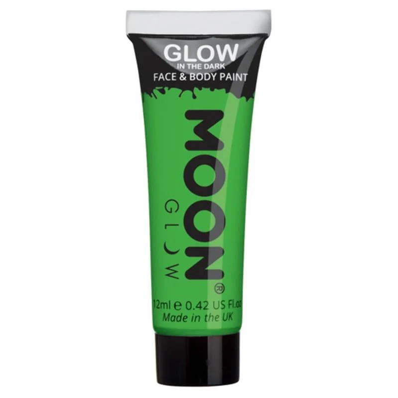 Moon Glow Glow In The Dark Face Paint, Green - Image 2