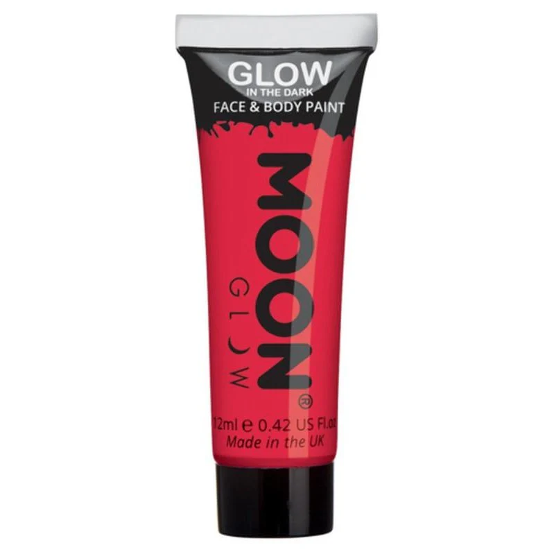 Moon Glow Glow In The Dark Face Paint, Red - Image 3