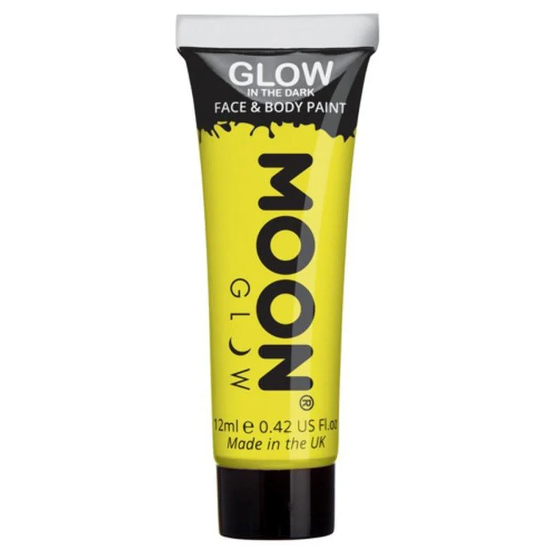 Moon Glow Glow In The Dark Face Paint, Yellow - Image 3