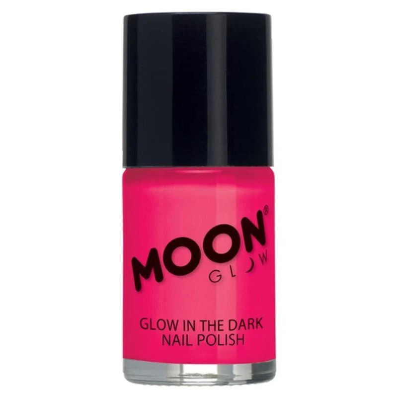 Moon Glow Glow In The Dark Nail Polish, Pink - Image 2