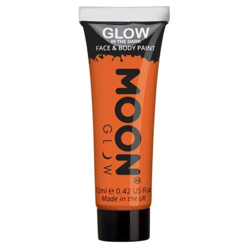 Moon Glow Glow In The Drak Face Paint, Orange - Image 2