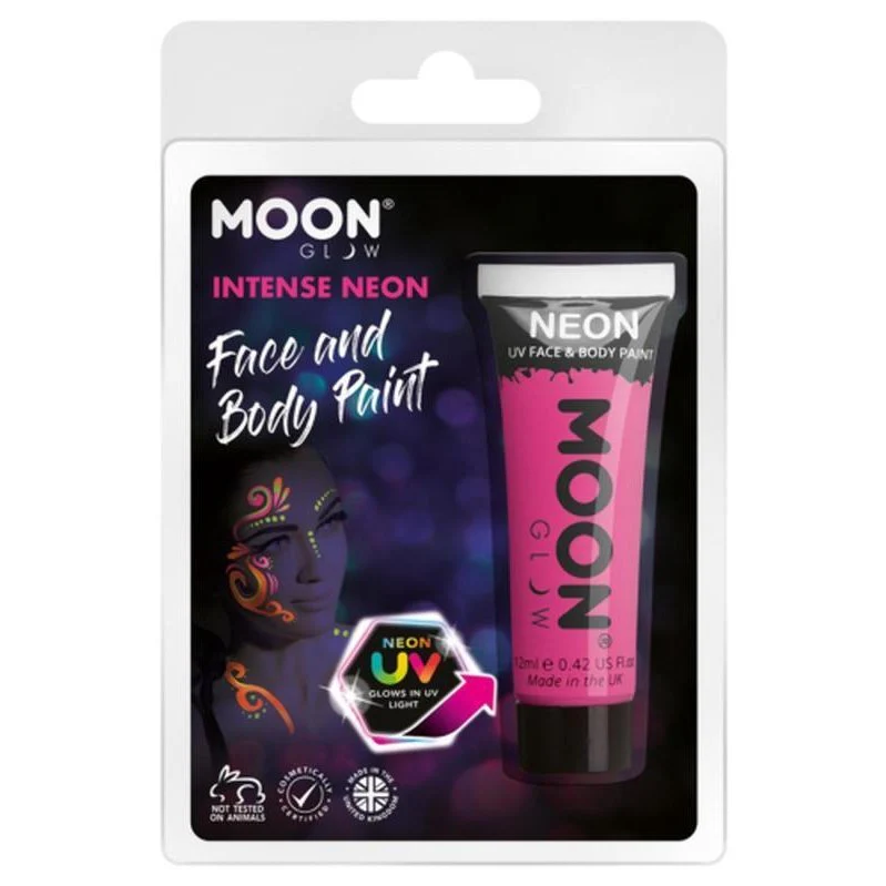 Moon Glow Intense Neon Uv Face Paint, Hot Pink - Image 2