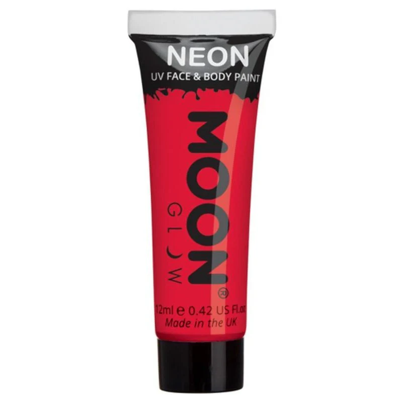Moon Glow Intense Neon Uv Face Paint, Red - Image 3