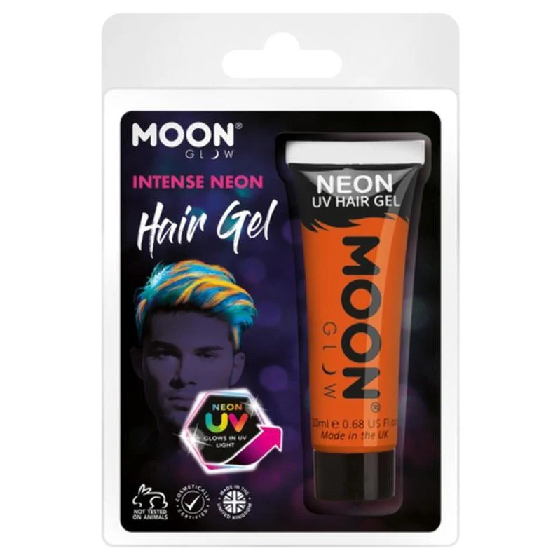 Moon Glow Intense Neon Uv Hair Gel, Orange - Image 2