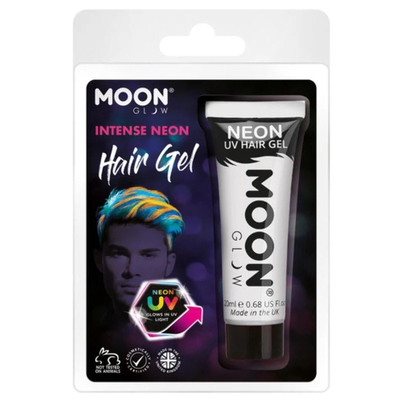 Moon Glow Intense Neon Uv Hair Gel, White - Image 2