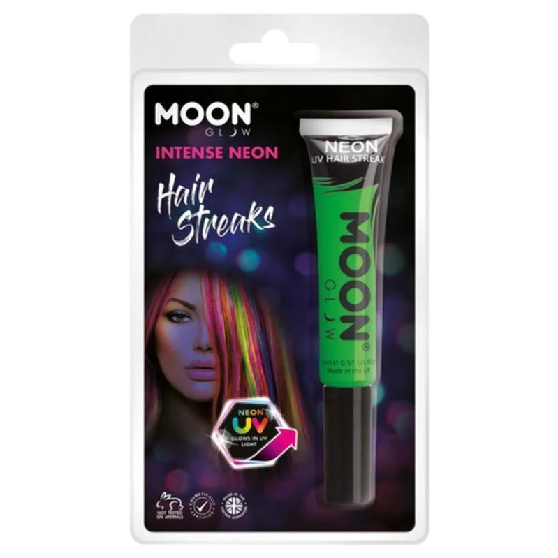 Moon Glow Intense Neon Uv Hair Streaks, Green - Image 2