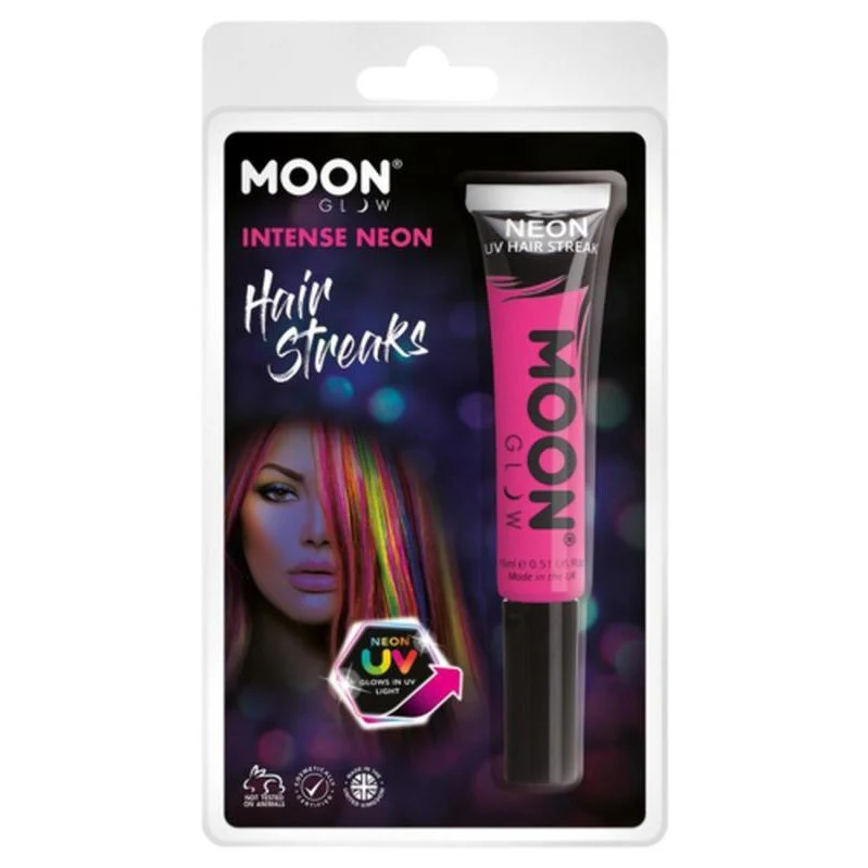 Moon Glow Intense Neon Uv Hair Streaks, Hot Pink - Image 2