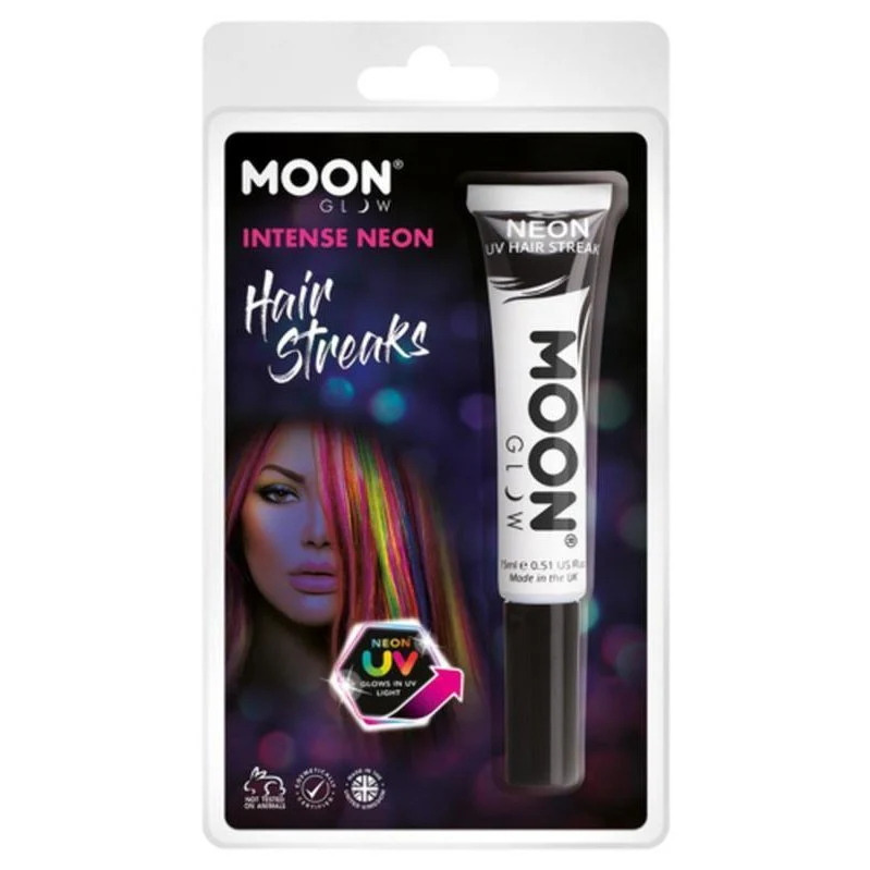 Moon Glow Intense Neon Uv Hair Streaks, White