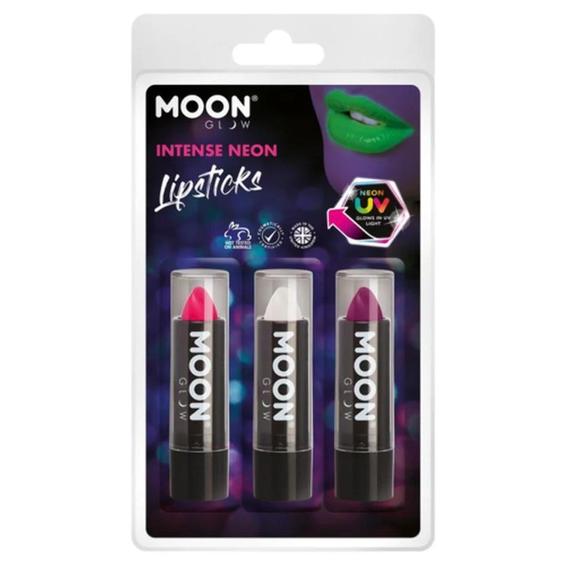 Moon Glow Intense Neon Uv Lipstick, Pink, White, Purple