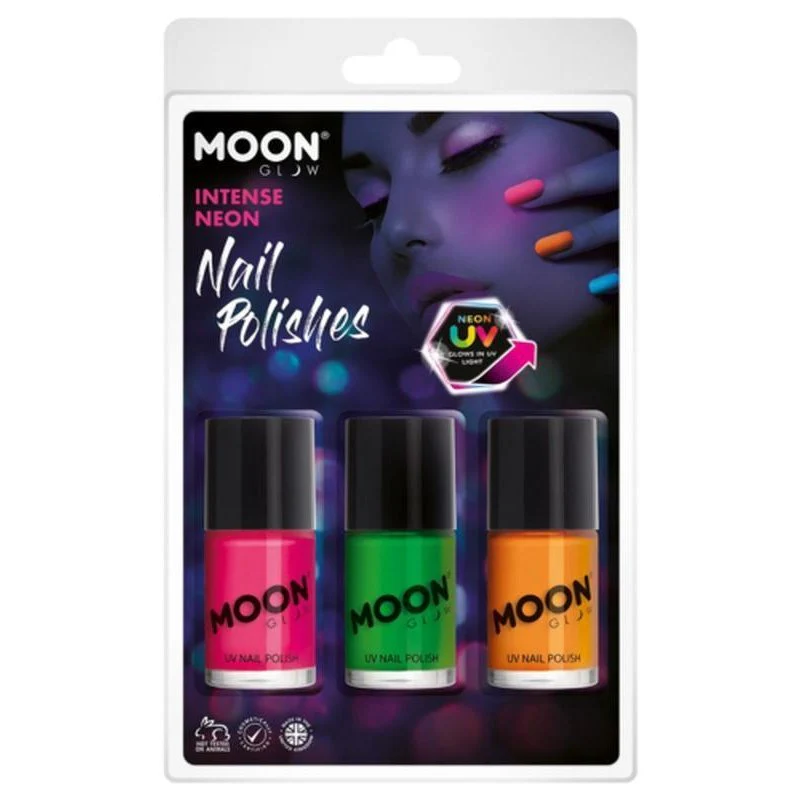 Moon Glow Intense Neon Uv N Ail Polish, Pink, Green, Orange