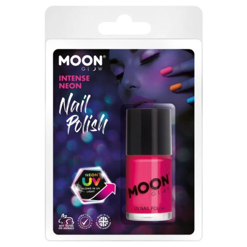 Moon Glow Intense Uv Nail Polish, Neon Pink - Image 2