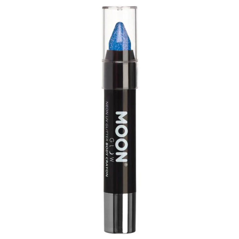 Moon Glow Neon Uv Glitter Body Crayons, Blue