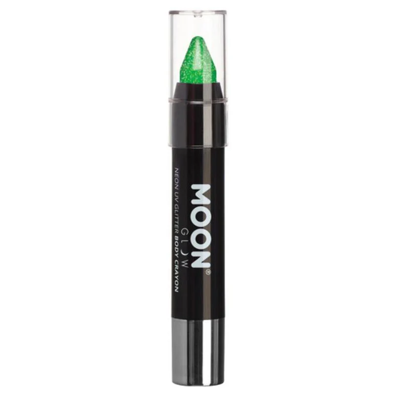 Moon Glow Neon Uv Glitter Body Crayons, Green - Image 2